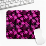 Dark Pink Cannabis Marijuana Large Mousepad