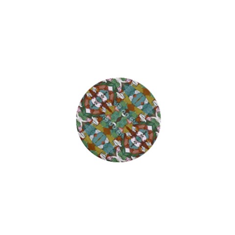 Multicolored Collage Print Pattern Mosaic 1  Mini Magnets from ArtsNow.com Front