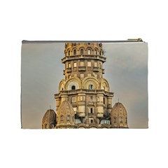 Salvo Palace Exterior View, Montevideo, Uruguay Cosmetic Bag (Large) from ArtsNow.com Back
