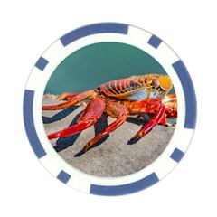 Colored Crab, Galapagos Island, Ecuador Poker Chip Card Guard (10 pack) from ArtsNow.com Front