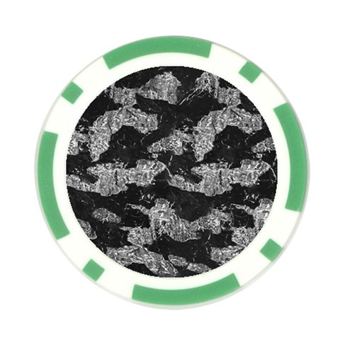 Black And White Cracked Abstract Texture Print Poker Chip Card Guard (10 pack) from ArtsNow.com Front