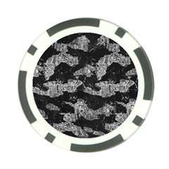 Black And White Cracked Abstract Texture Print Poker Chip Card Guard (10 pack) from ArtsNow.com Front