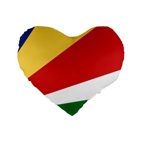 Seychelles flag Standard 16  Premium Heart Shape Cushions from ArtsNow.com Front