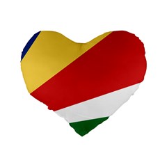 Seychelles flag Standard 16  Premium Heart Shape Cushions from ArtsNow.com Back