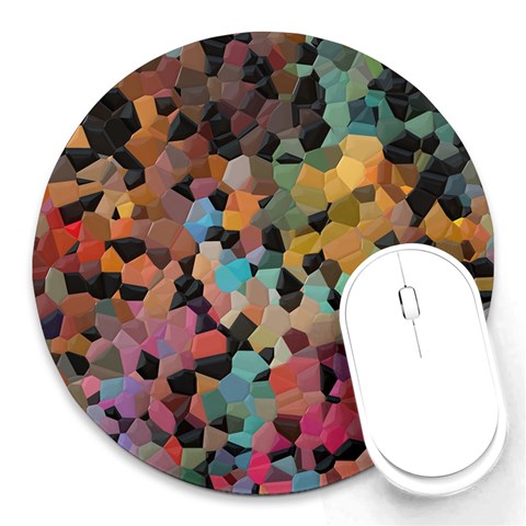 Mosaic pieces                                                    Round Mousepad from ArtsNow.com Front