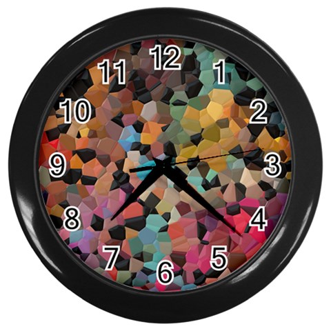 Mosaic pieces                                                    Wall Clock (Black) from ArtsNow.com Front