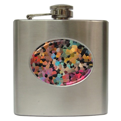 Mosaic pieces                                                    Hip Flask (6 oz) from ArtsNow.com Front