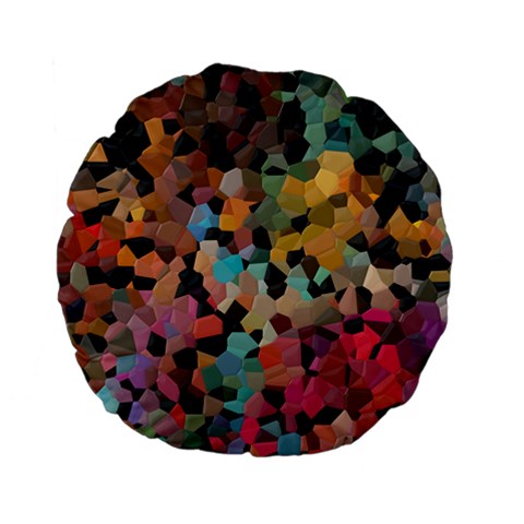 Mosaic pieces                                                   Standard 15  Premium Flano Round Cushion from ArtsNow.com Front