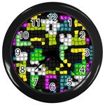 Drawn squares                                                     Wall Clock (Black)