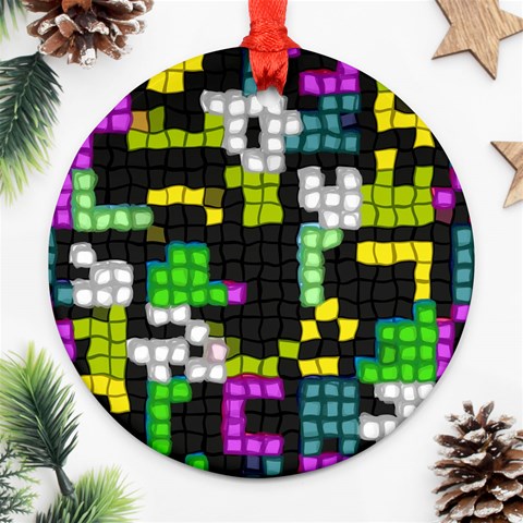 Drawn squares                                                     Ornament (Round) from ArtsNow.com Front