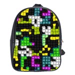 Drawn squares                                                     School Bag (Large)