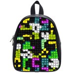 Drawn squares                                                     School Bag (Small)