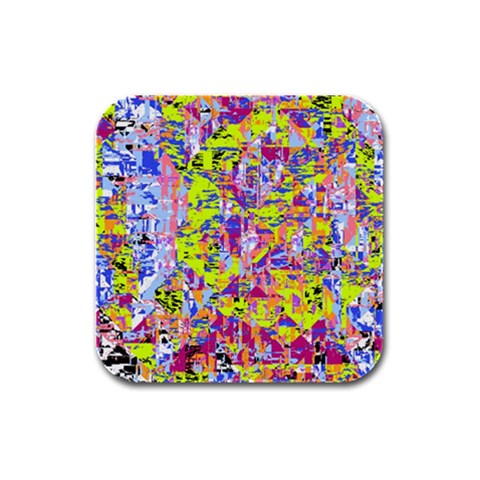 Green blue texture                                                      Rubber Square Coaster (4 pack from ArtsNow.com Front