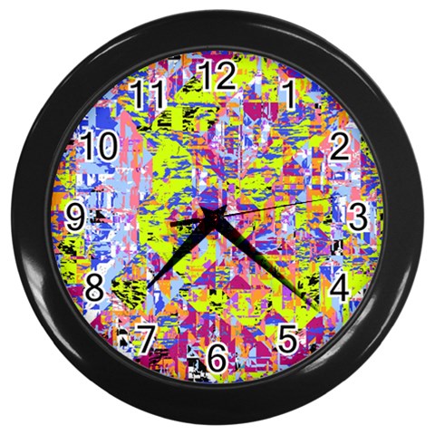 Green blue texture                                                      Wall Clock (Black) from ArtsNow.com Front