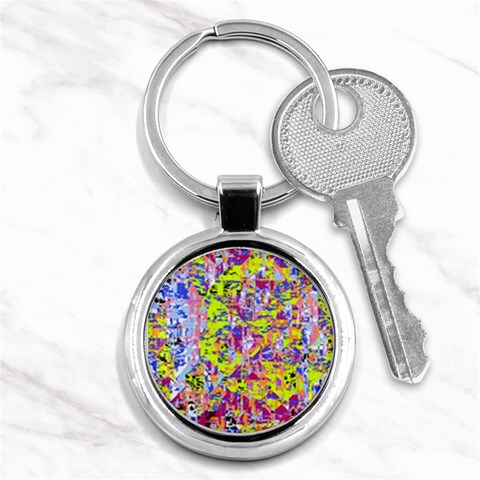 Green blue texture                                                      Key Chain (Round) from ArtsNow.com Front