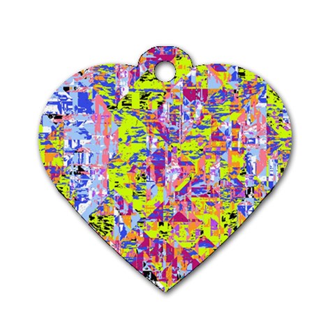 Green blue texture                                                      Dog Tag Heart (One Side) from ArtsNow.com Front