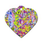 Green blue texture                                                      Dog Tag Heart (One Side)