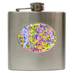 Green blue texture                                                      Hip Flask (6 oz)