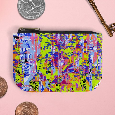 Green blue texture                                                     Mini Coin Purse from ArtsNow.com Front