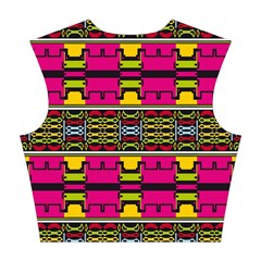 Pink yellow green shapes                                                       Cotton Crop Top from ArtsNow.com Back