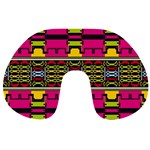 Pink yellow green shapes                                                       Travel Neck Pillow