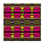 Pink yellow green shapes                                                       Tile Coaster