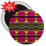 Pink yellow green shapes                                                       3  Magnet (10 pack)