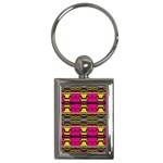 Pink yellow green shapes                                                       Key Chain (Rectangle)