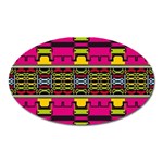 Pink yellow green shapes                                                       Magnet (Oval)