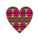 Pink yellow green shapes                                                       Magnet (Heart)