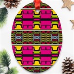 Pink yellow green shapes                                                       Ornament (Oval)