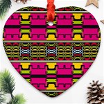 Pink yellow green shapes                                                       Ornament (Heart)