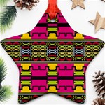 Pink yellow green shapes                                                       Ornament (Star)