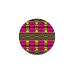 Pink yellow green shapes                                                       Golf Ball Marker