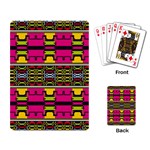 Pink yellow green shapes                                                       Playing Cards Single Design