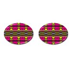 Pink yellow green shapes                                                       Cufflinks (Oval)