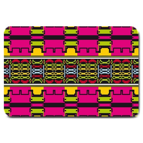 Pink yellow green shapes                                                       Large Doormat from ArtsNow.com 30 x20  Door Mat