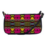 Pink yellow green shapes                                                       Shoulder Clutch Bag