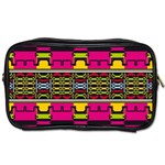 Pink yellow green shapes                                                       Toiletries Bag (Two Sides)