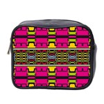 Pink yellow green shapes                                                       Mini Toiletries Bag (Two Sides)