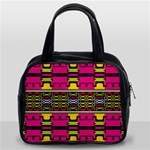 Pink yellow green shapes                                                       Classic Handbag (Two Sides)