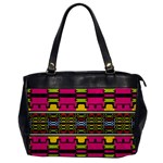 Pink yellow green shapes                                                       Oversize Office Handbag