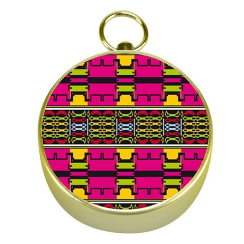 Pink yellow green shapes                                                       Gold Compass from ArtsNow.com Front