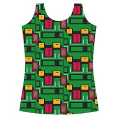 Rectangles on a green background                                                       Criss cross Back Tank Top from ArtsNow.com Front