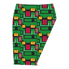 Rectangles on a green background                                                       Midi Wrap Pencil Skirt from ArtsNow.com  Front Right 