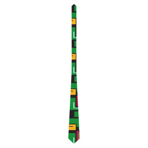 Rectangles on a green background                                                        Necktie from ArtsNow.com Back