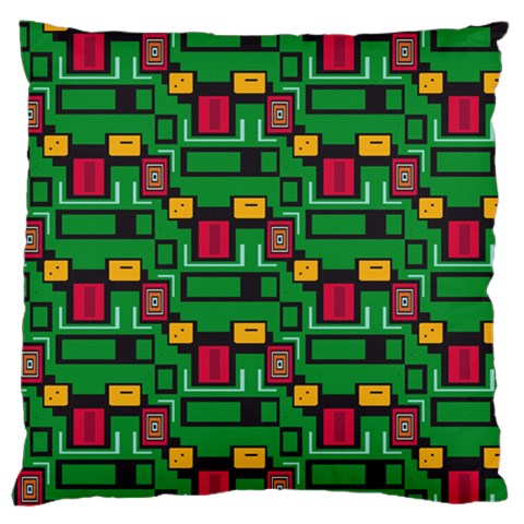 Rectangles on a green background                                                       Standard Flano Cushion Case (Two Sides) from ArtsNow.com Front