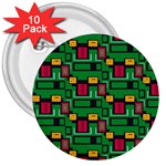 Rectangles on a green background                                                        3  Button (10 pack)