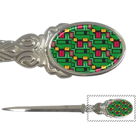 Rectangles on a green background                                                        Letter Opener from ArtsNow.com Front