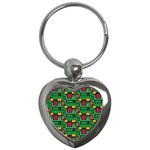 Rectangles on a green background                                                        Key Chain (Heart)